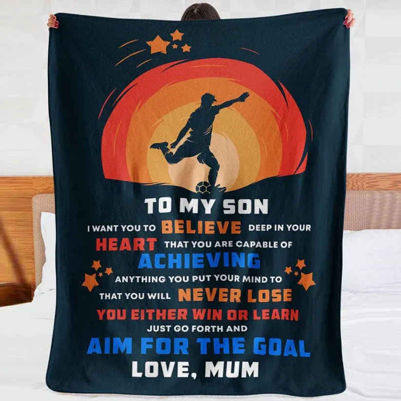 Soccer/Football v2 - Personalized Blanket
