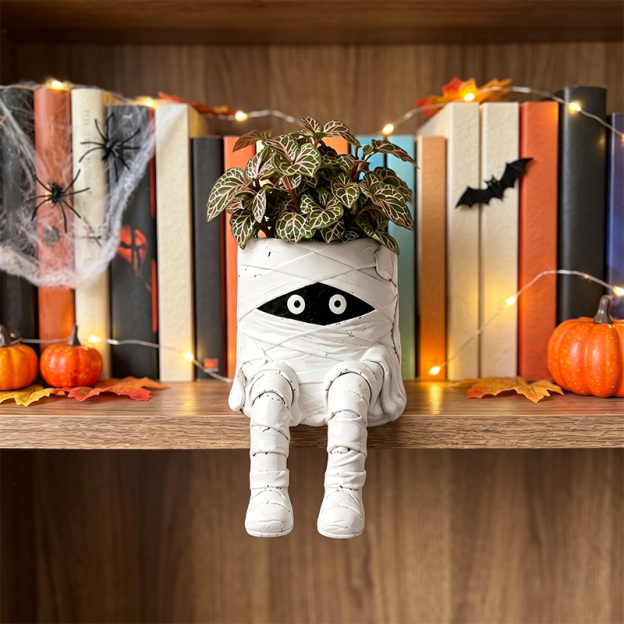 Fun Halloween Hanging Leg Flower Pot