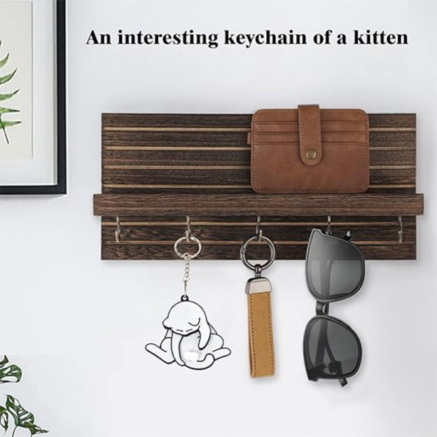 Revolving Acrylic Kitten Keychain