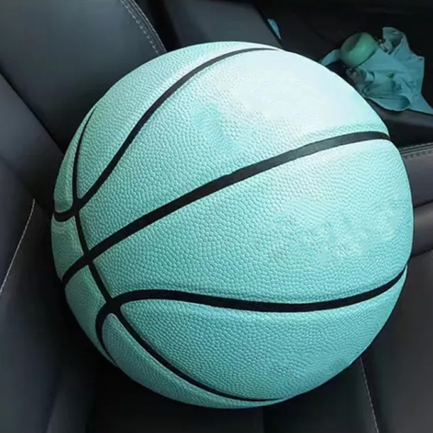 Colorful glow-in-the-dark basketball