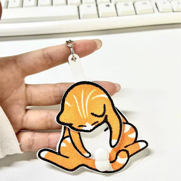 Revolving Acrylic Kitten Keychain