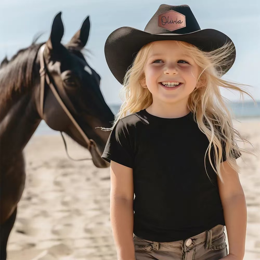 Personalized Leather Patch Cowboy Hat for Comfort & Unique