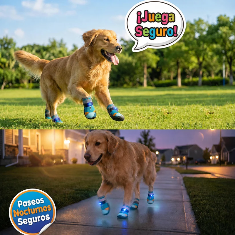 Dog Shoes with Built-in Lights
