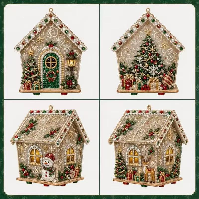 Wooden Pearl Christmas House