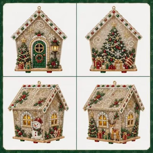 Wooden Pearl Christmas House