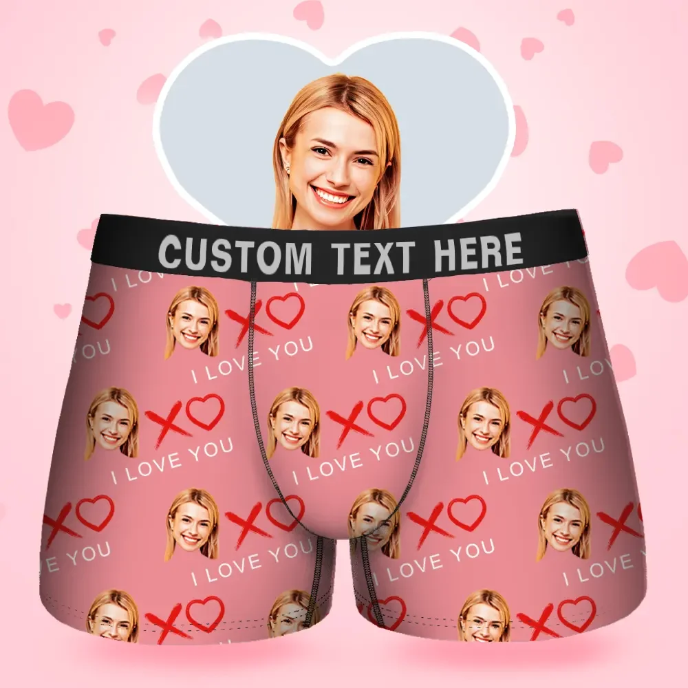 Custom Face Men's BoxerTo Do List For Boyfriend Style Underwear, Birth