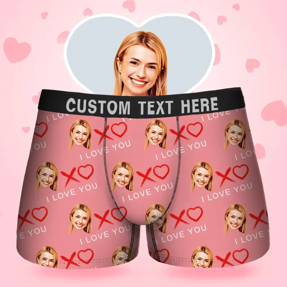 Custom Face Men's BoxerTo Do List For Boyfriend Style Underwear, Birthday Gifts for Husband, Waistband Text Boxer Gift