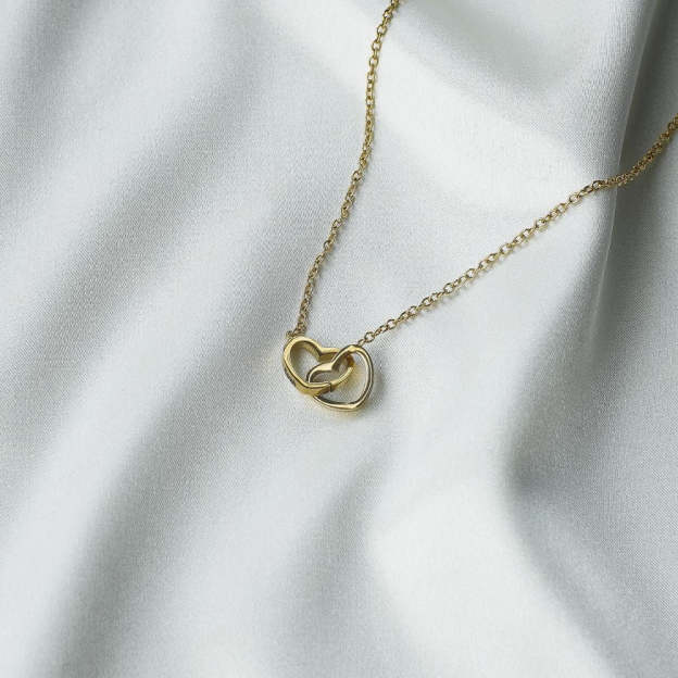 "To The Best Mom Ever"- Interlocking Hearts Necklace w/ Luxury LED Box