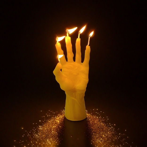 Burning finger candle props decoration
