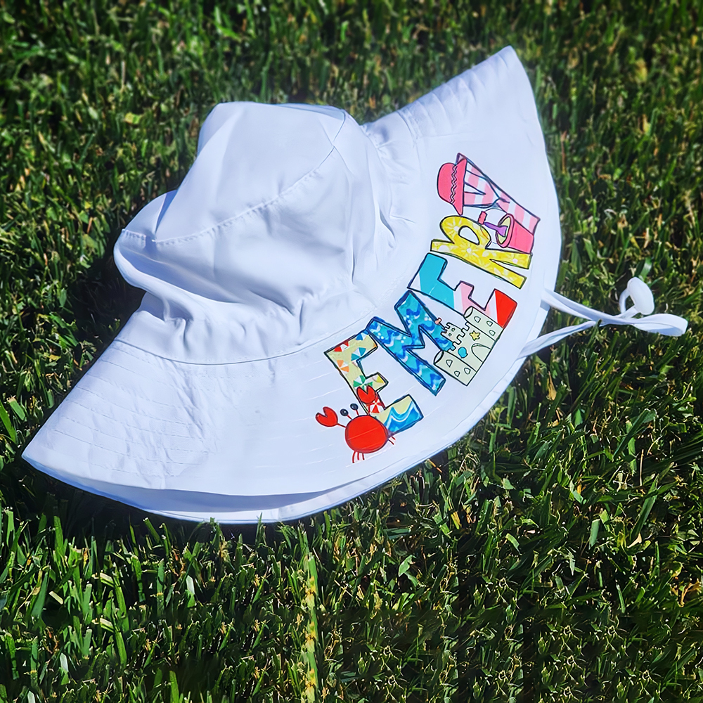 Personalized cute summer sun protection bucket hat