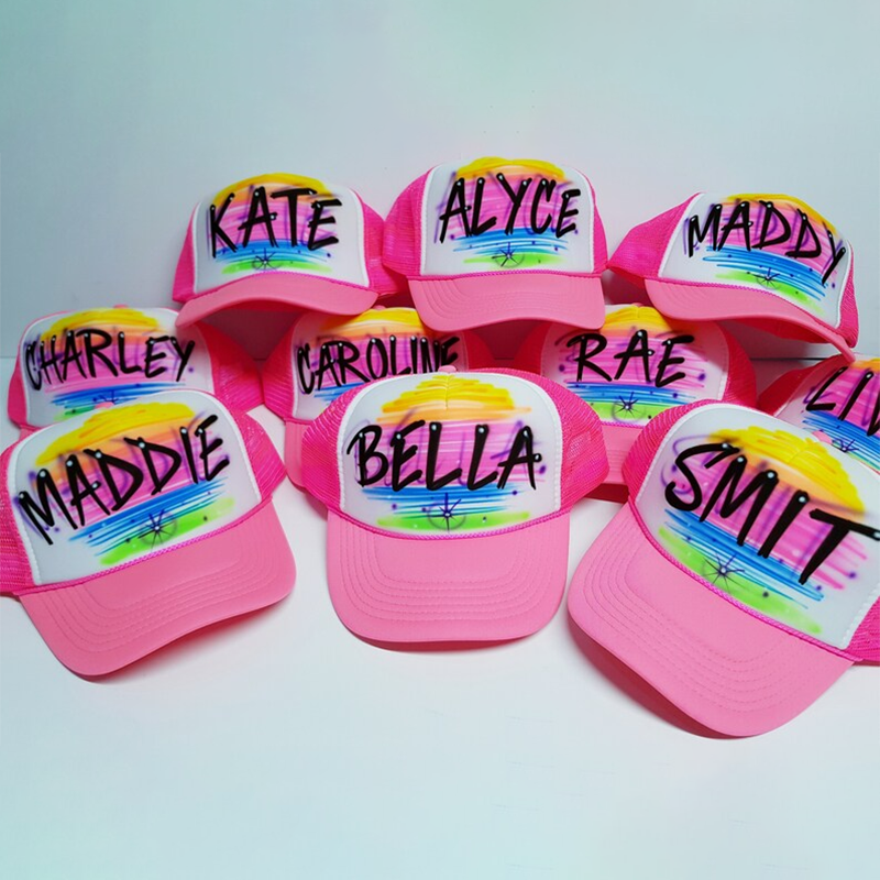 Spray any name, color, hat to personalize the truck driver