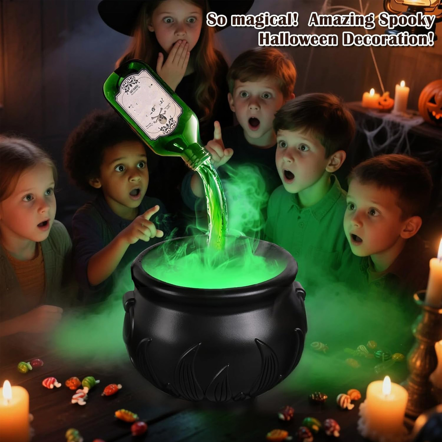 Halloween Gift Flame Witch Bucket
