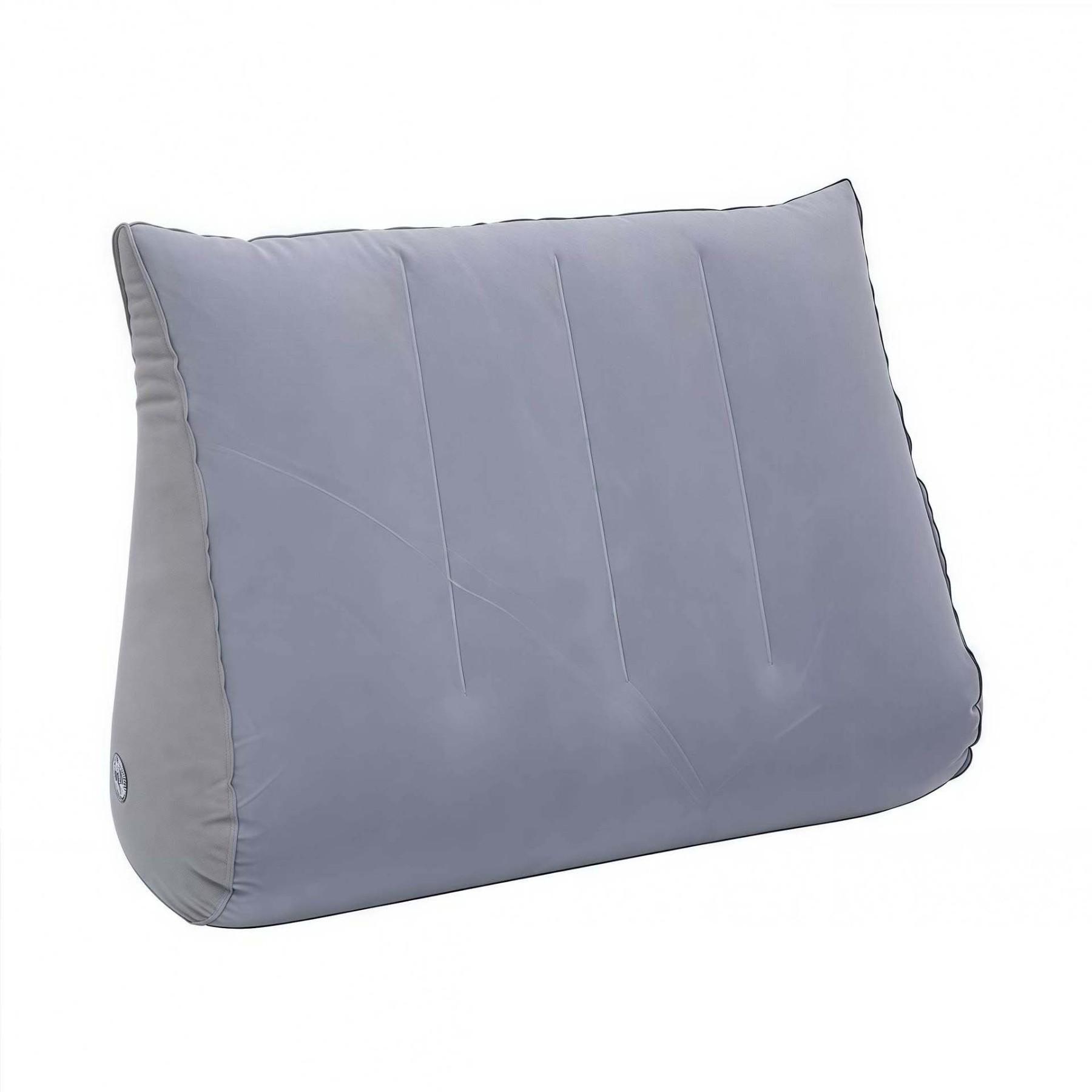 Foldable inflatable wedge-shaped pillow