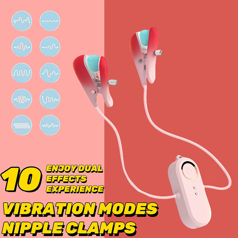 Electric remote control nipple vibrator