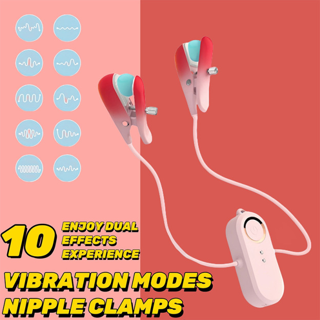 Electric remote control nipple vibrator