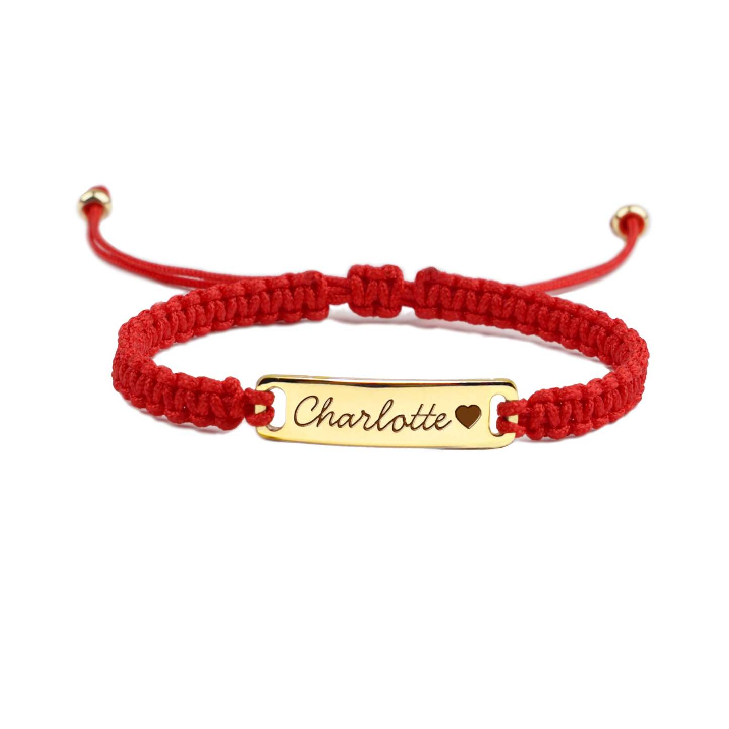 Personalized Hand-Woven Cord Children's Identity Bracelet