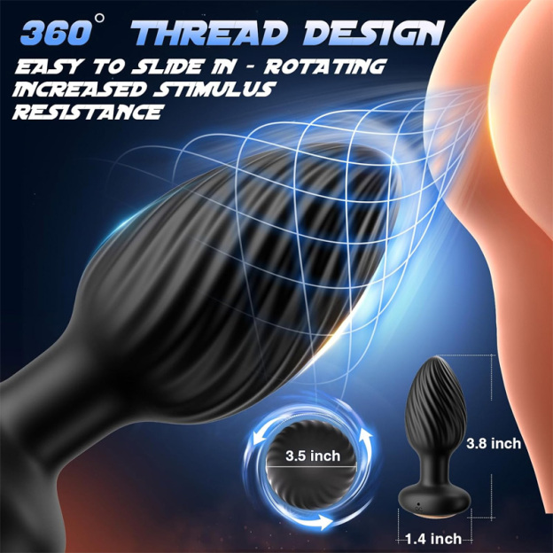 Rotating Vibrating Anal Plug