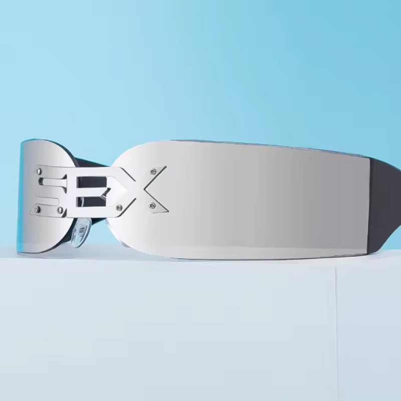 New punk frameless integrated glasses