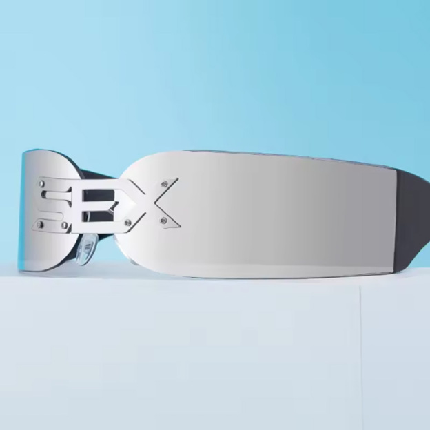 New punk frameless integrated glasses