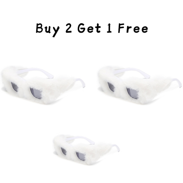 Plush Square Frame Sunglasses