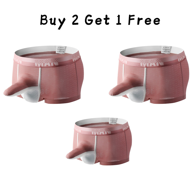 Men's breathable ice silk underwear