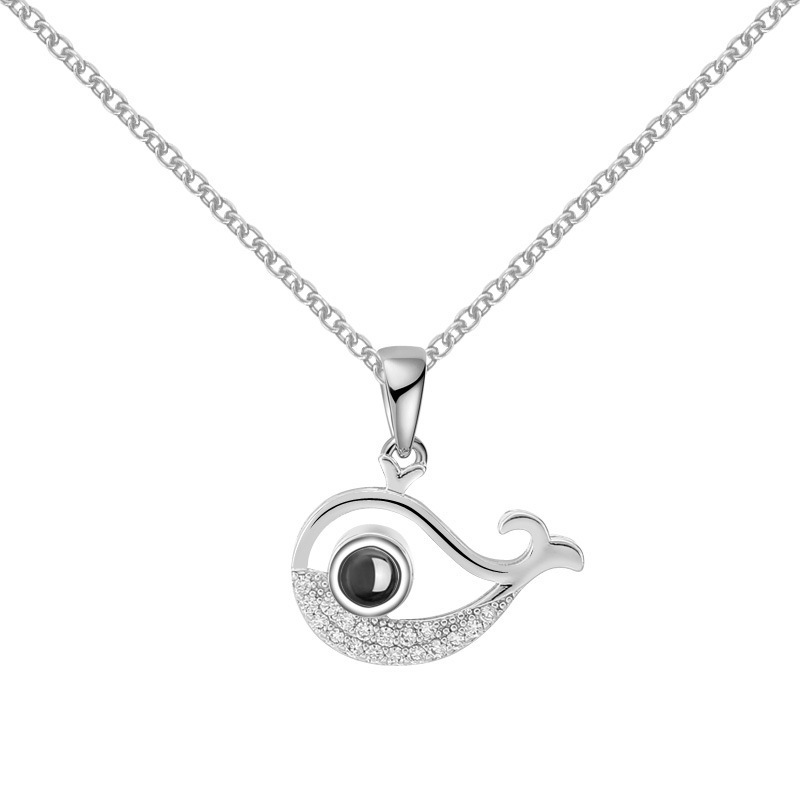 Personalized baby whale projection bracelet