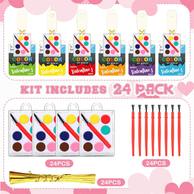 24-piece watercolor paint set