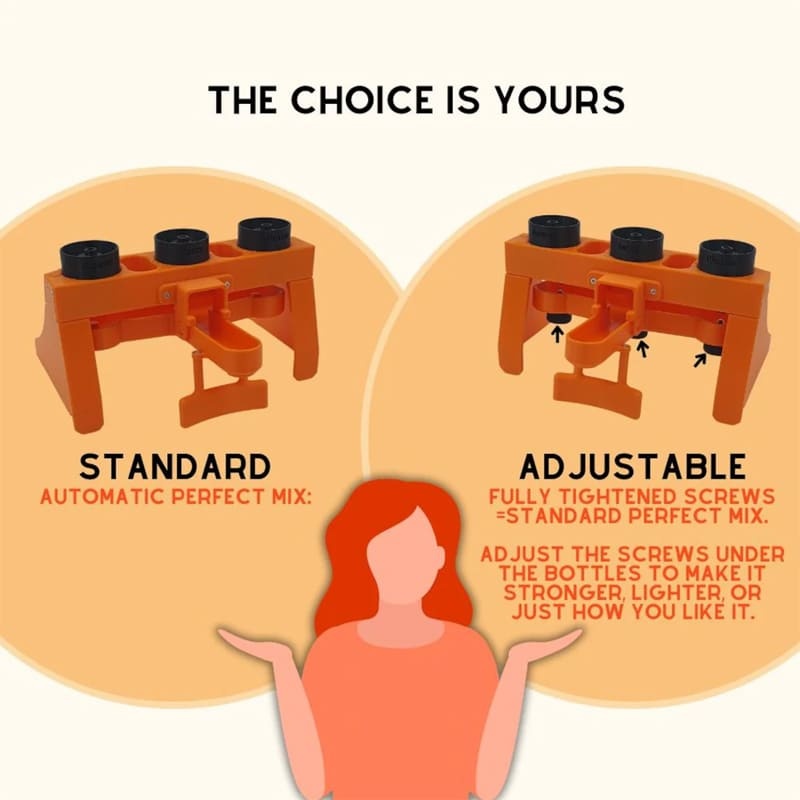 Creative beverage mixing device