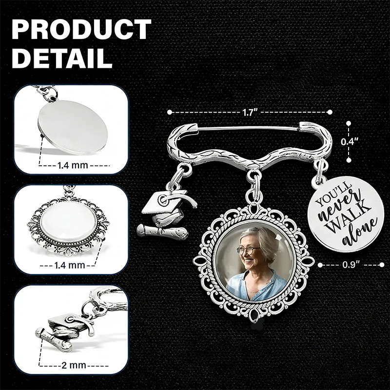 Customized graduation commemorative brooch