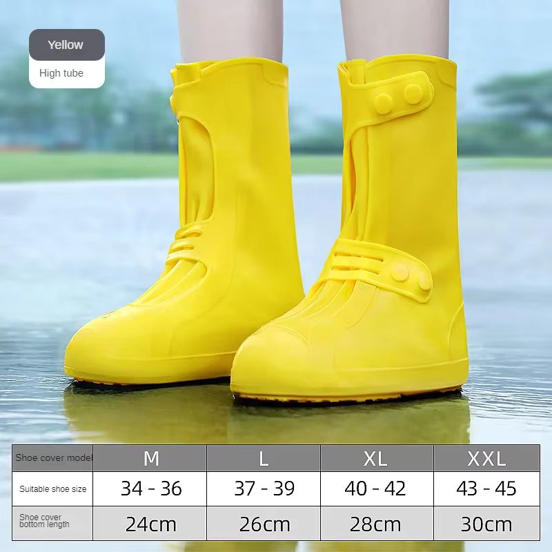 Waterproof and thickened rain boot covers