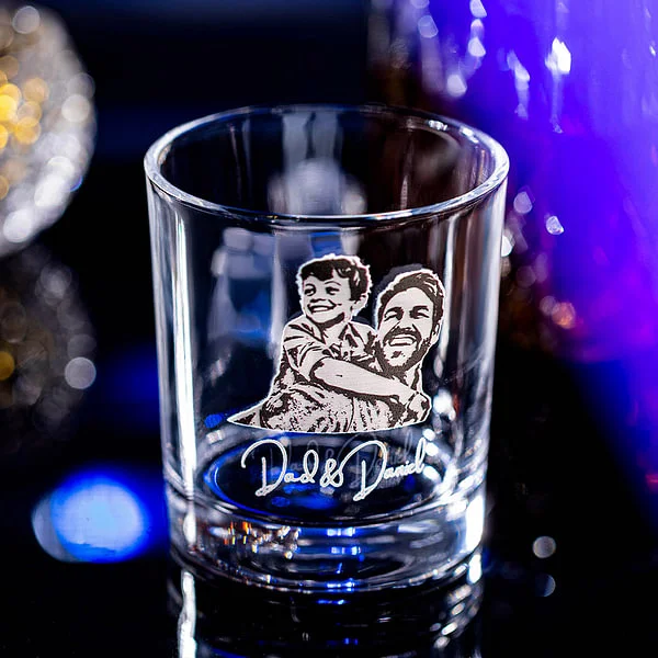 Personalized whiskey glass