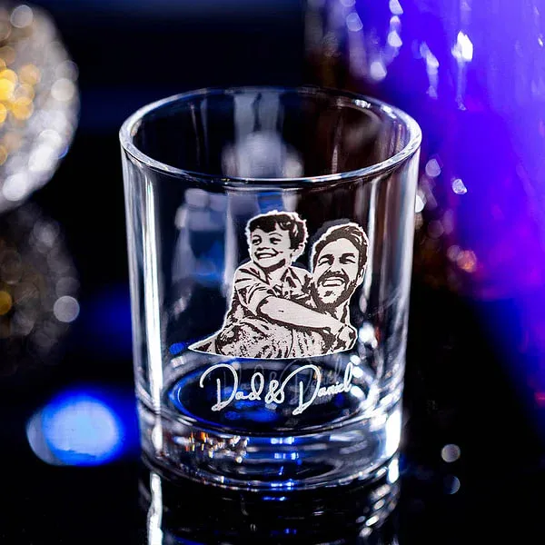 Personalized whiskey glass