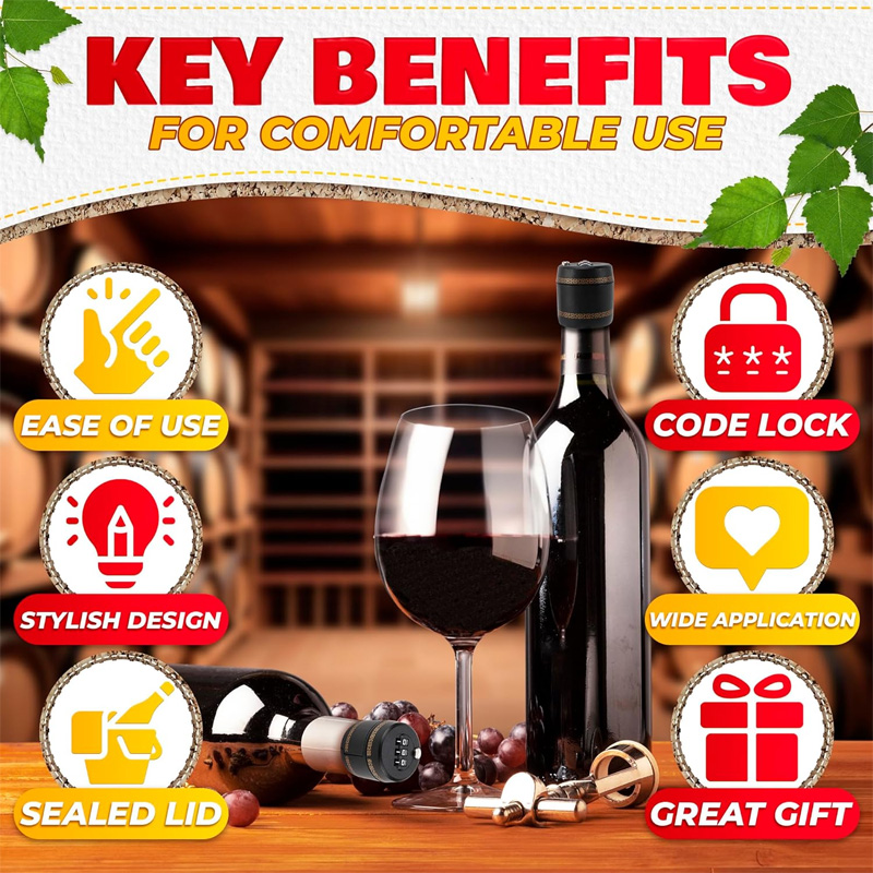 Wine bottle cap combination lock