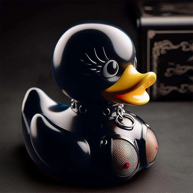 Cool Black Trendy Duck