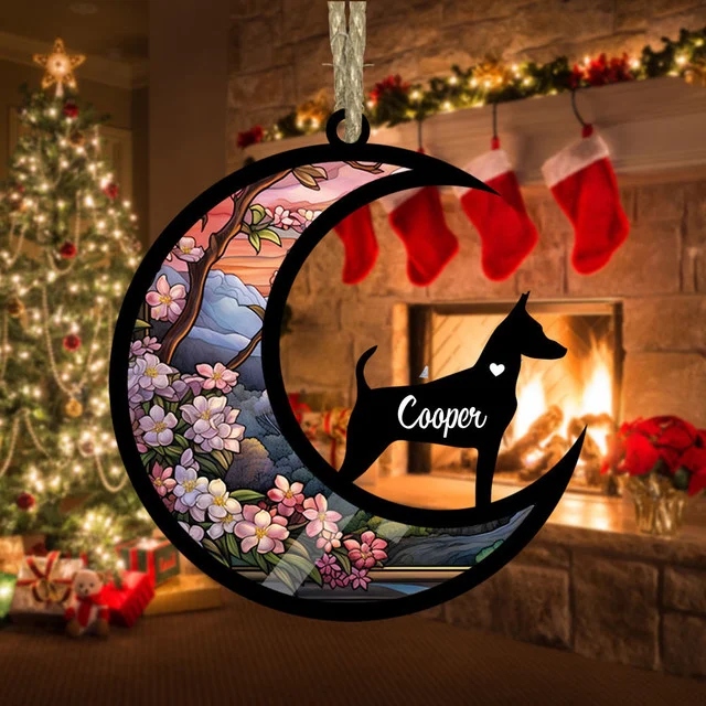 Custom Name Memorial Wooden Gift for Dog Lover