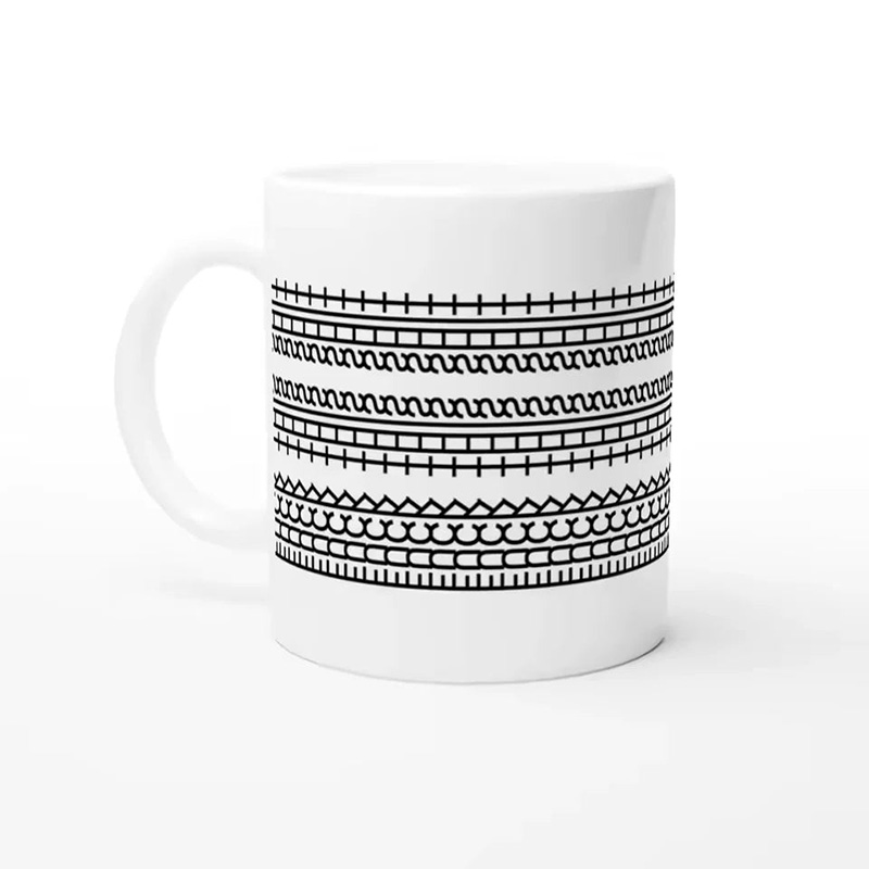 Hidden Information Line Ceramic Mug
