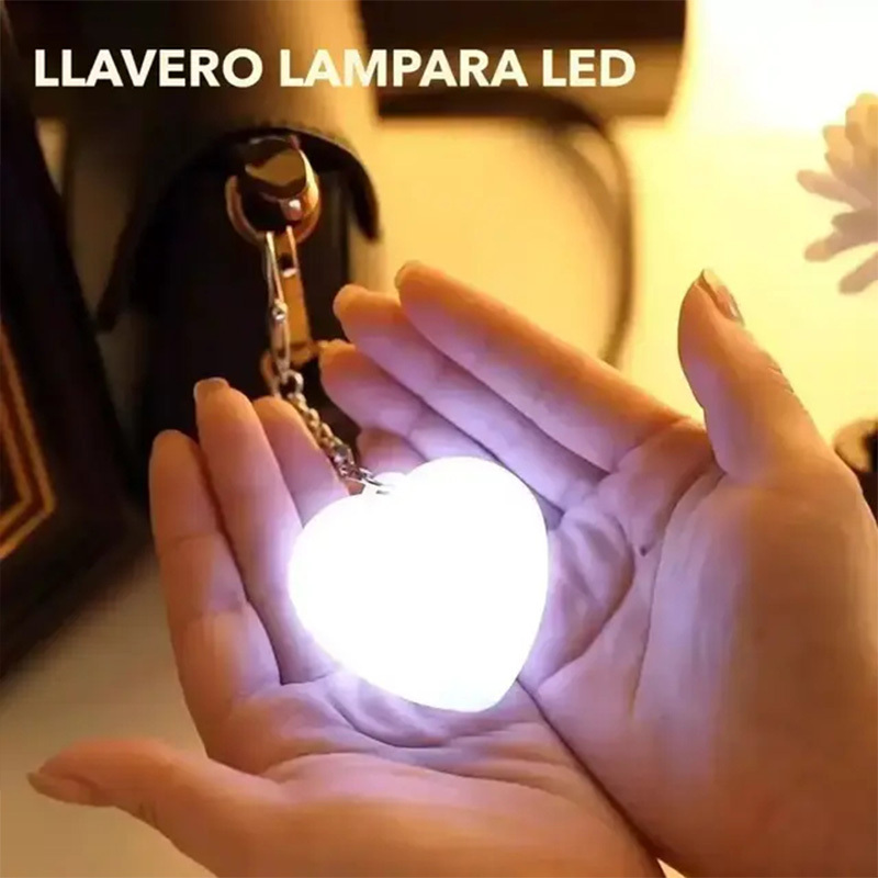 Touch-sensitive heart-shaped light keychain