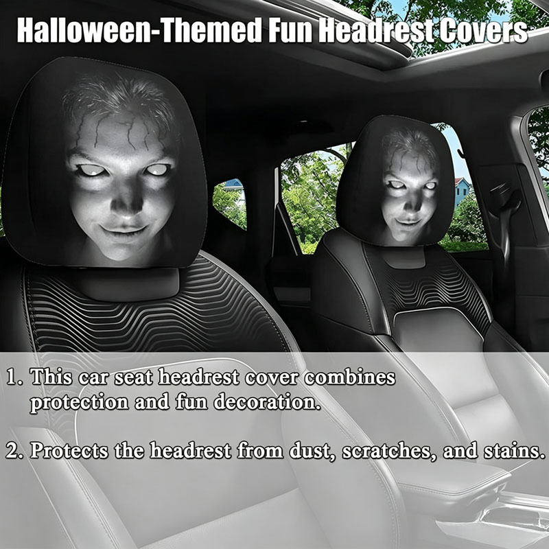 Spooky headrest cover Style B
