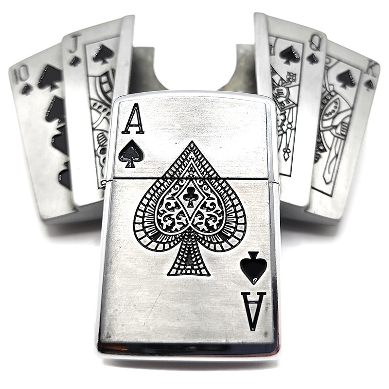 Stylish playing card lighter belt buckle