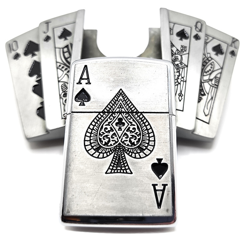 Stylish playing card lighter belt buckle