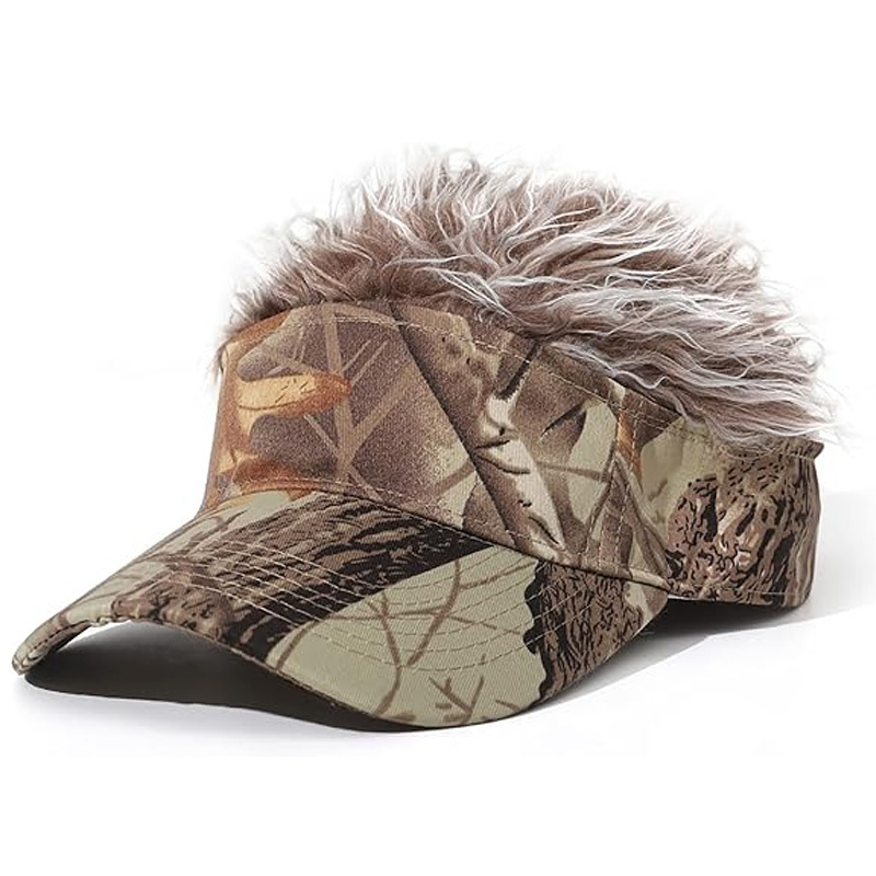 Fun wig sunshade baseball cap
