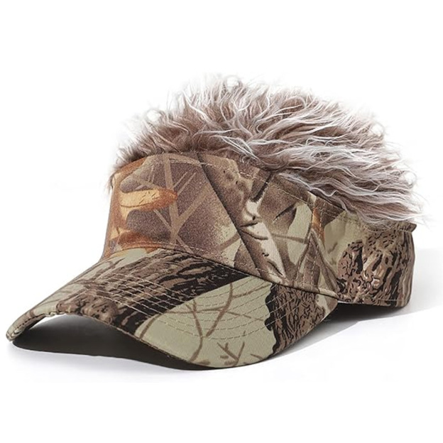 Fun wig sunshade baseball cap
