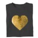 Personalized photo heart sequin t-shirts for men and women