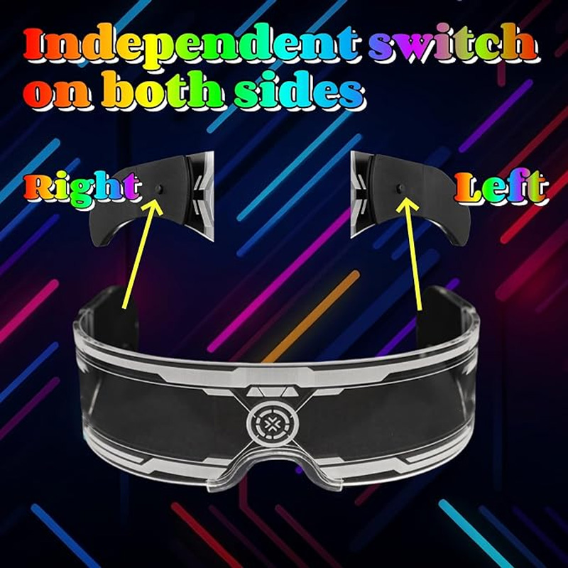 LED Acrylic Seven-Color Light-Up Glasses