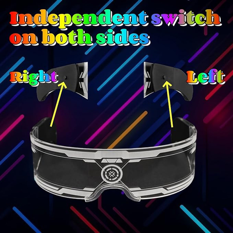LED Acrylic Seven-Color Light-Up Glasses