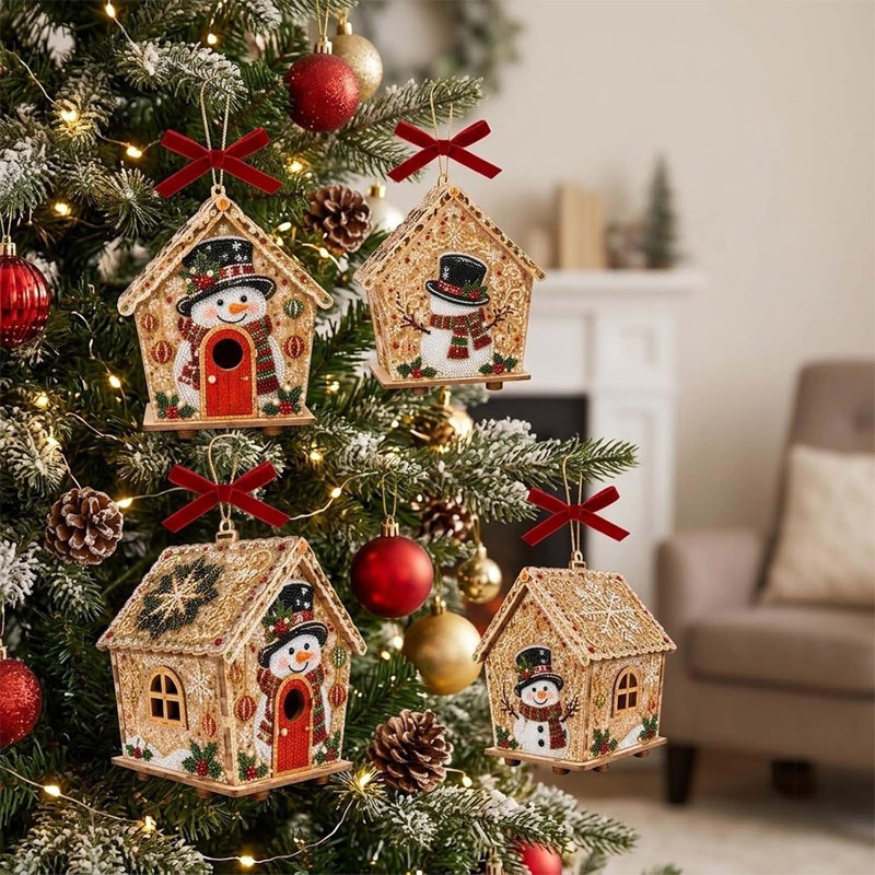 Wooden Pearl Christmas House