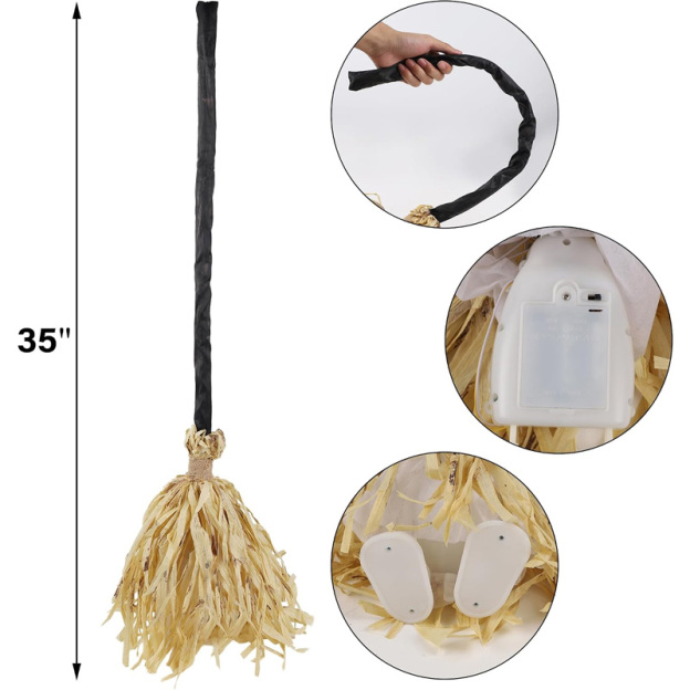 Animated witch's broom