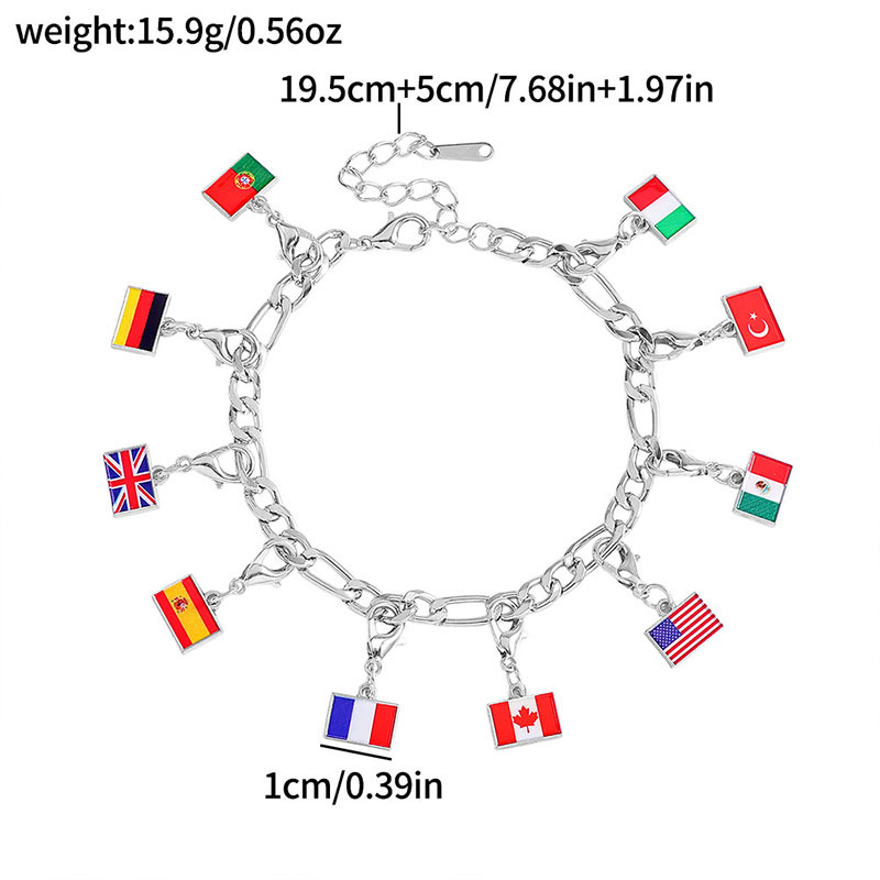 National flag charm bracelet