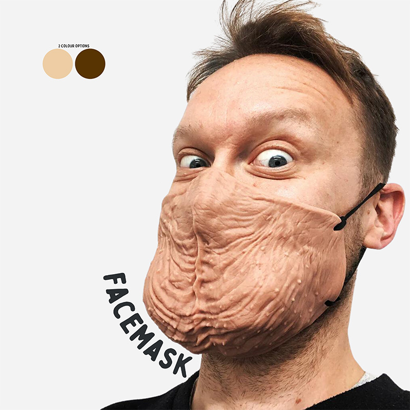 Funny realistic pattern face mask