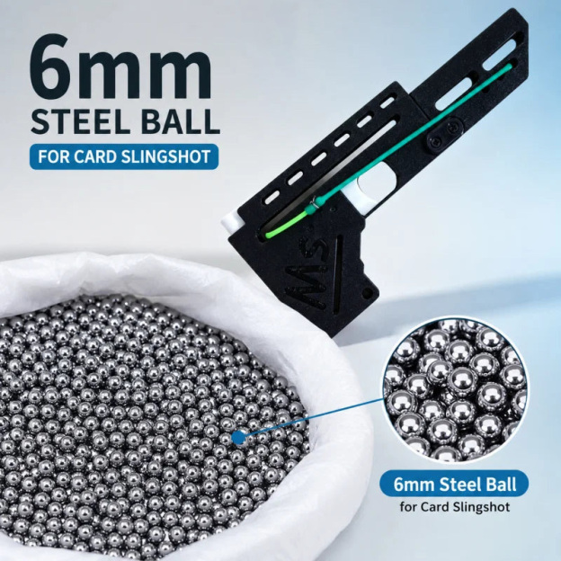 Card slingshot steel projectiles